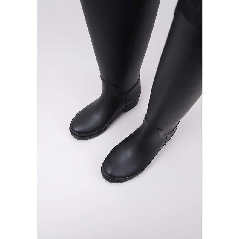 BOTA DE AGUA Vela Mujer Tommy Hilfiger TH OVERKNEE RAINBOOT MONOGRAM Negro