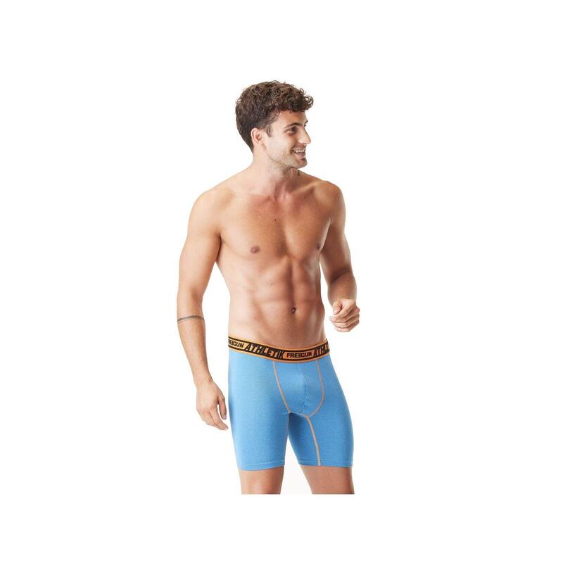 Lot de 4 Boxers longs homme chiné Aktiv Sport