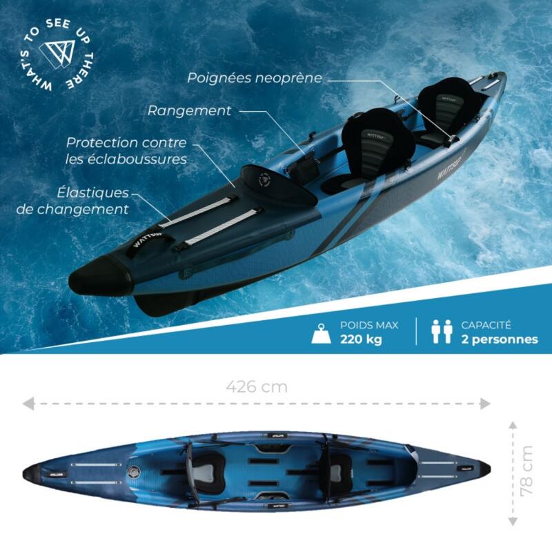 Kayak hinchable - biplaza - Torpedo 2P - 426 x 78