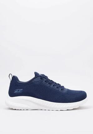 Baskets de marche femme - Cuir et textile - BOBS SQUAD CHAOS - FACE OFF - Bleu