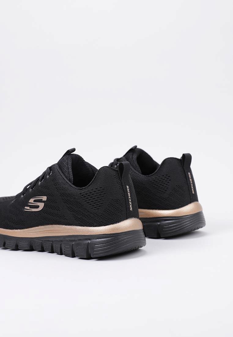 Chaussures Lifestyle Skechers Gracefulget Connected Noir/Rose Gold Femme 5/6