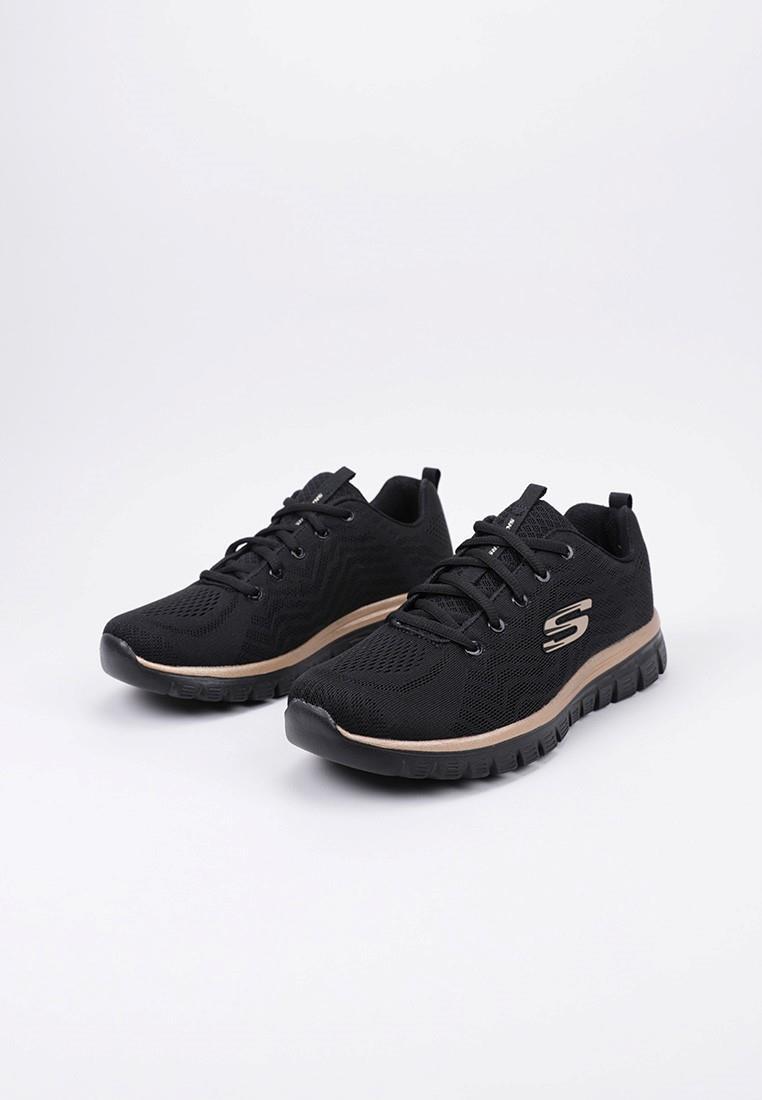 Chaussures Lifestyle Skechers Gracefulget Connected Noir/Rose Gold Femme 2/6