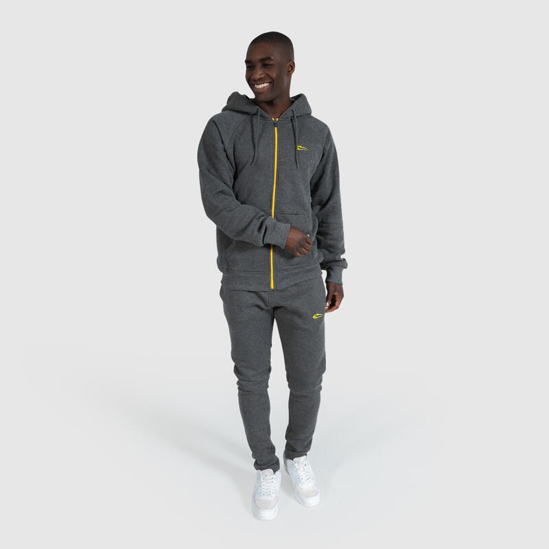 Herren Zip Hoodie Dane Anthrazit Melange für Sport & Freizeit