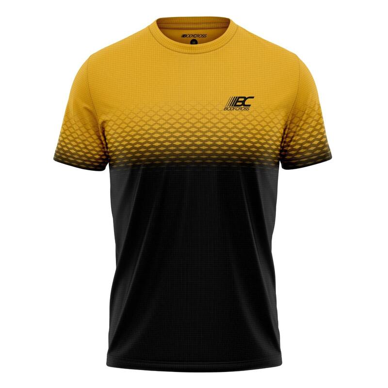 T-shirt de running Djoe - Noir/jaune - Homme