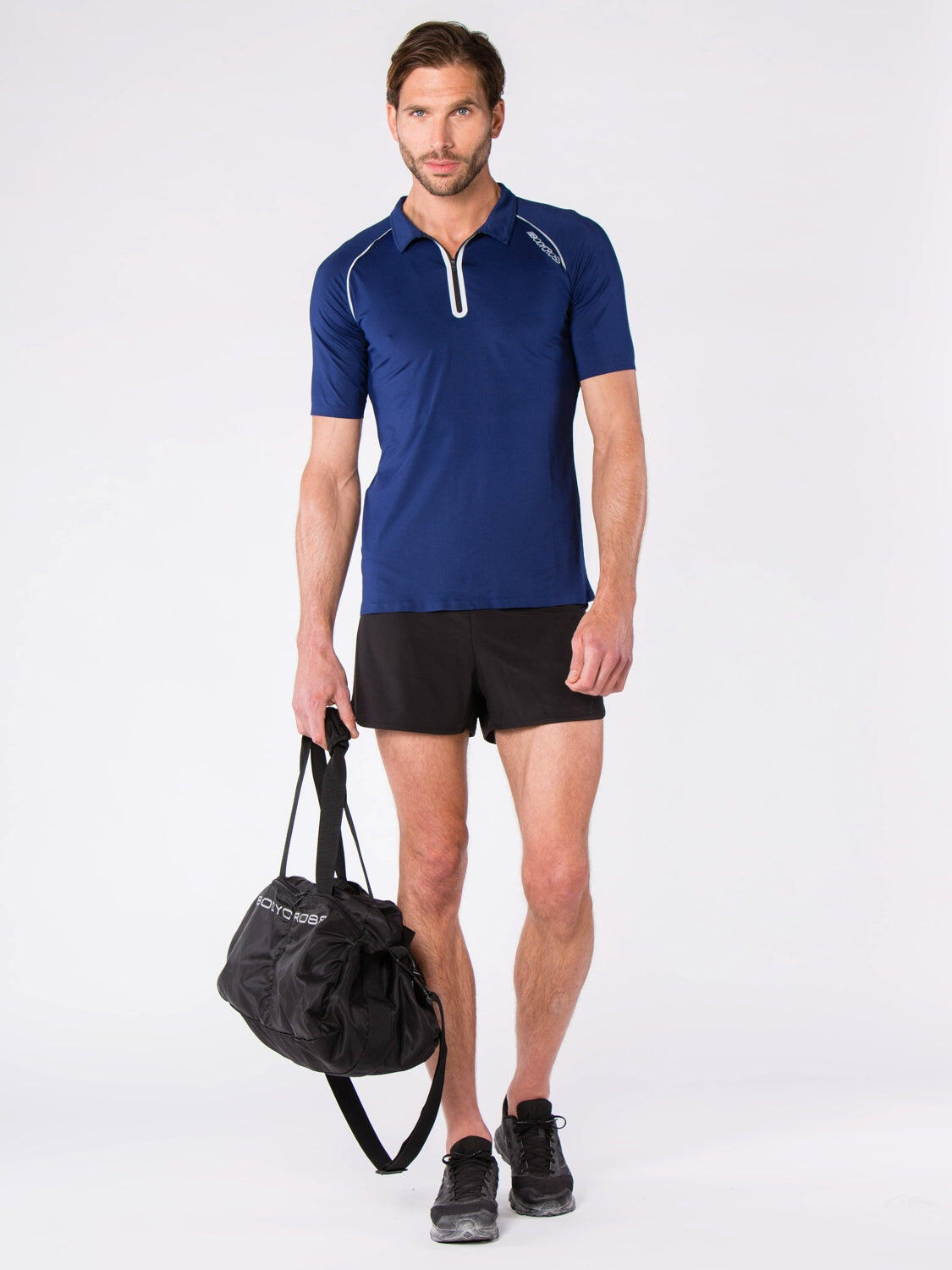 Polo OSVAL technique bleu 87% polyester 13% élasthanne 5/6