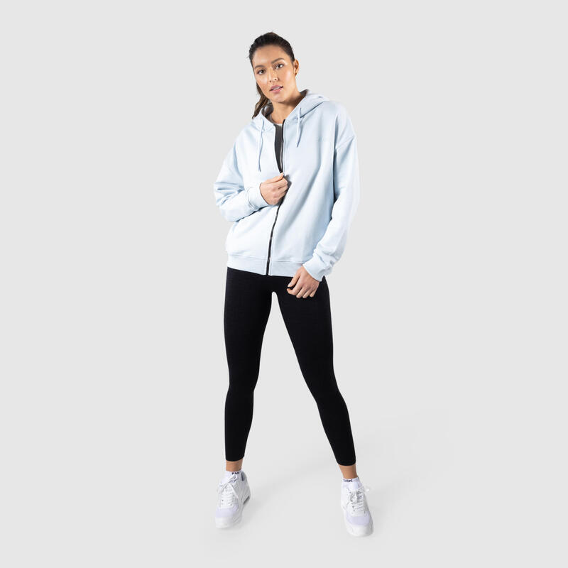 Damen Zip Hoodie Tara Hellblau für Sport & Freizeit