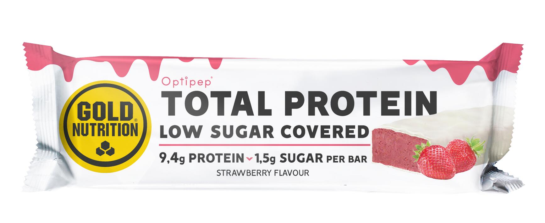 GOLD NUTRITION PROTEIN BAR LOW SUGAR COVERED STRAWBERRY & CHOCOLATE - 30 G
