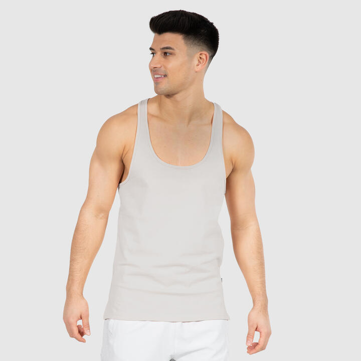 Herren Stringer Top Basti Creme für Sport & Freizeit