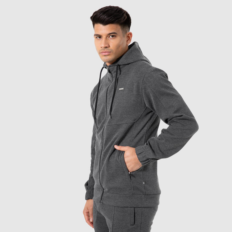 Herren Sweatjacke Nash Anthrazit Melange für Sport & Freizeit