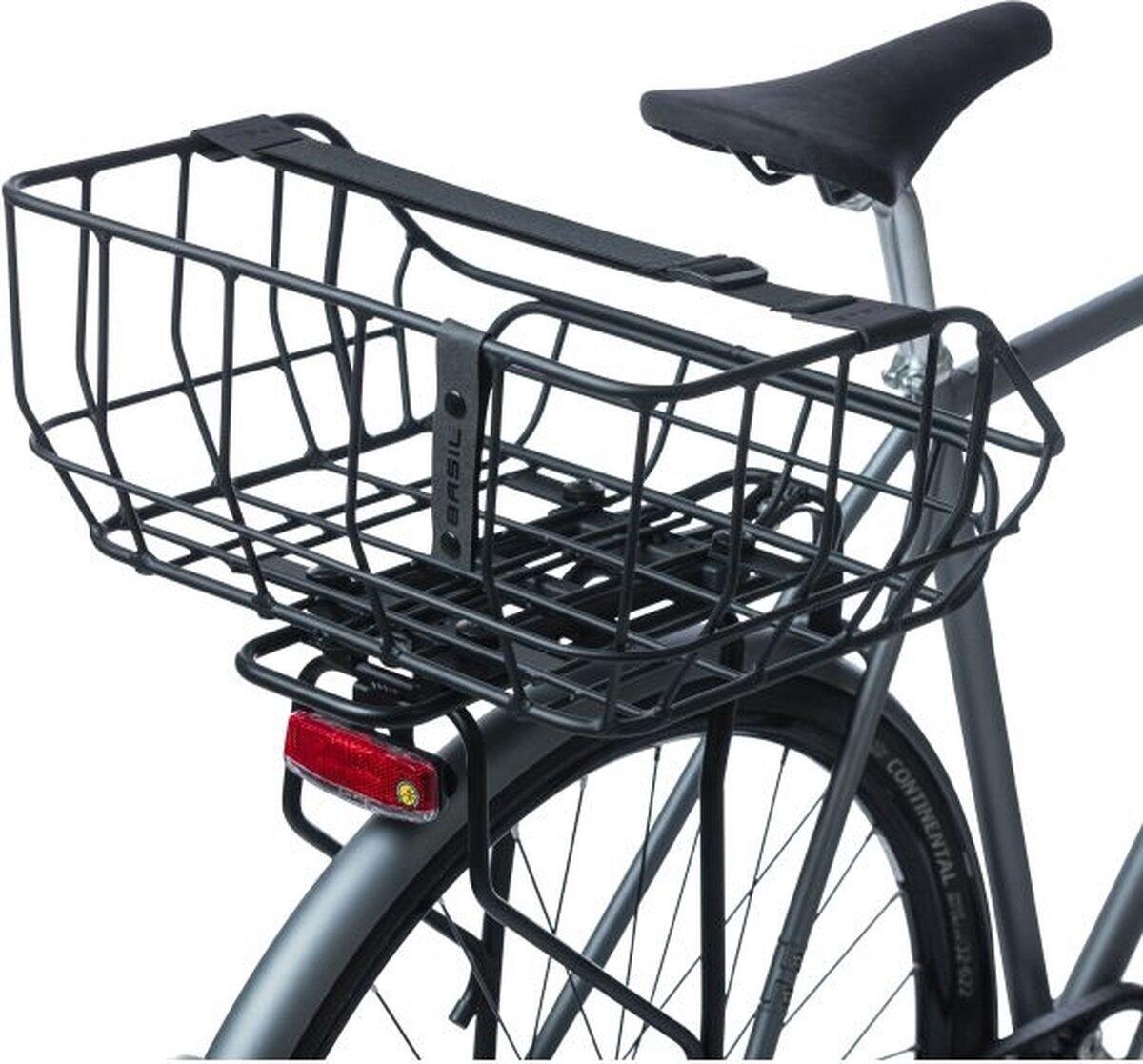 Basil Portland panier arrière MIK 25 L aluminium noir mat 3/3