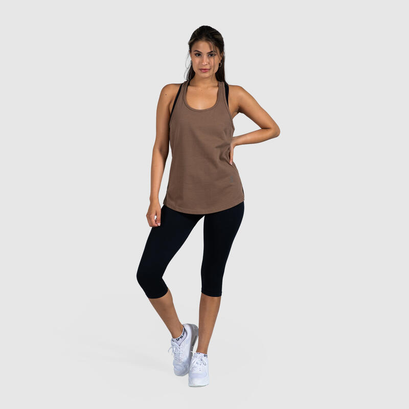 Damen Tank Top Carrissa Braun für Sport & Freizeit