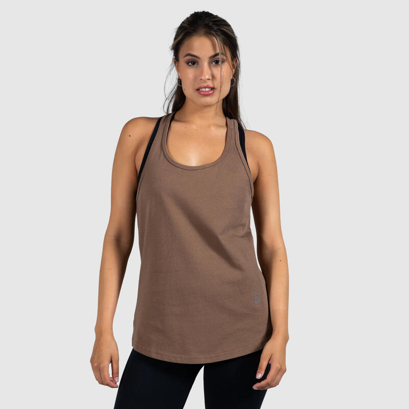 Damen Tank Top Carrissa Braun für Sport & Freizeit