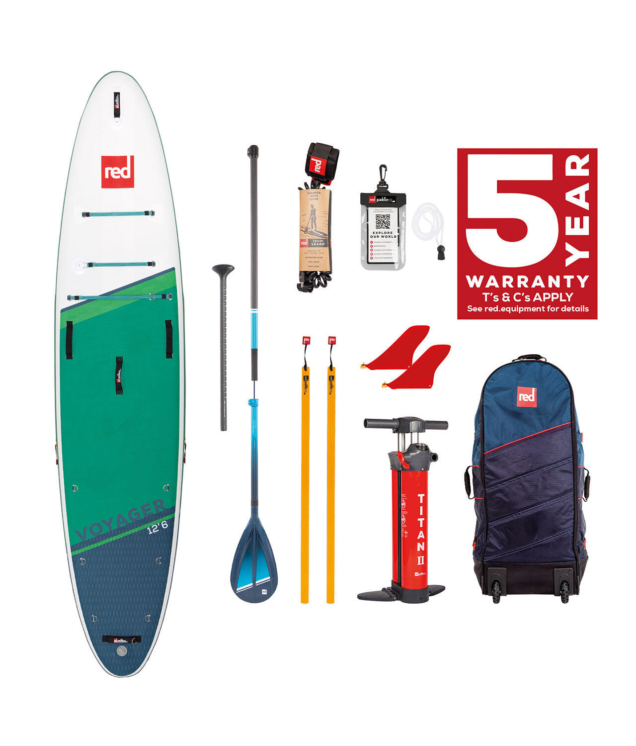 Red Paddle 12.6 Voyager 2022 - Opblaasbare supboard - 15PSI - Allround - 6/7