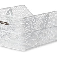 Basil Cento Flower - Panier à vélo - à l'arrière - blanc 2/3