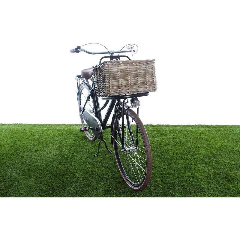 Rotan Fietsmand Brisbane Large 39 Liter 46 X 33 X 26 Cm - Grijs