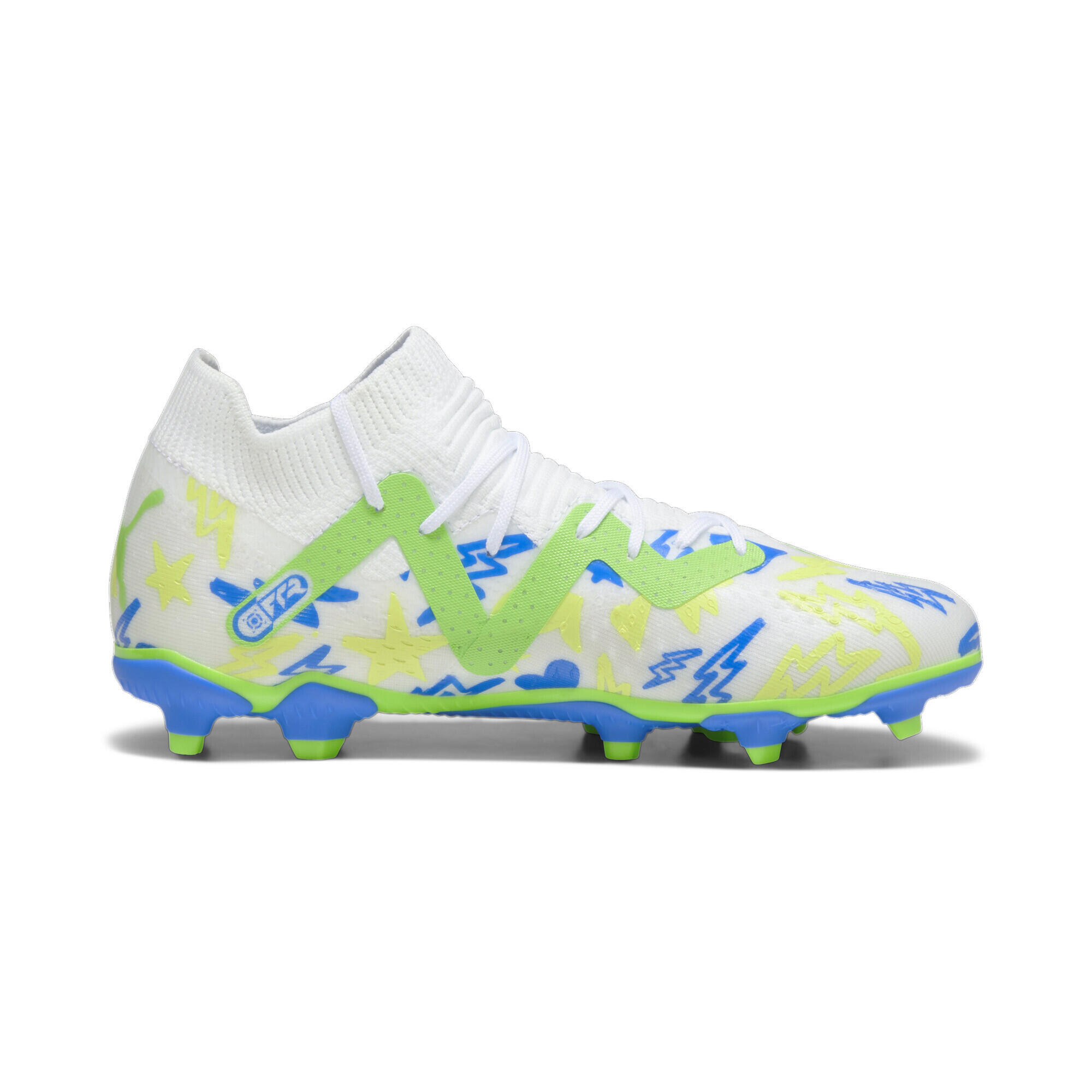 Puma Future Match x Neymar FG/AG Kids White Football Boots 5/6