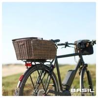 BASIL Panier pour vélo arrière "Cento Rattan Multi-System