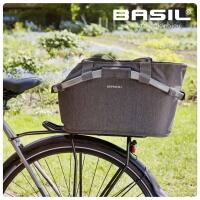 Basil 2 day carry all mik - bicycle basket - rear - grey