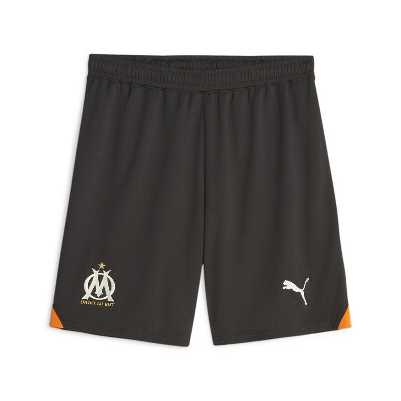 Shorts da calcio Olympique de Marseille PUMA Black Rickie Orange