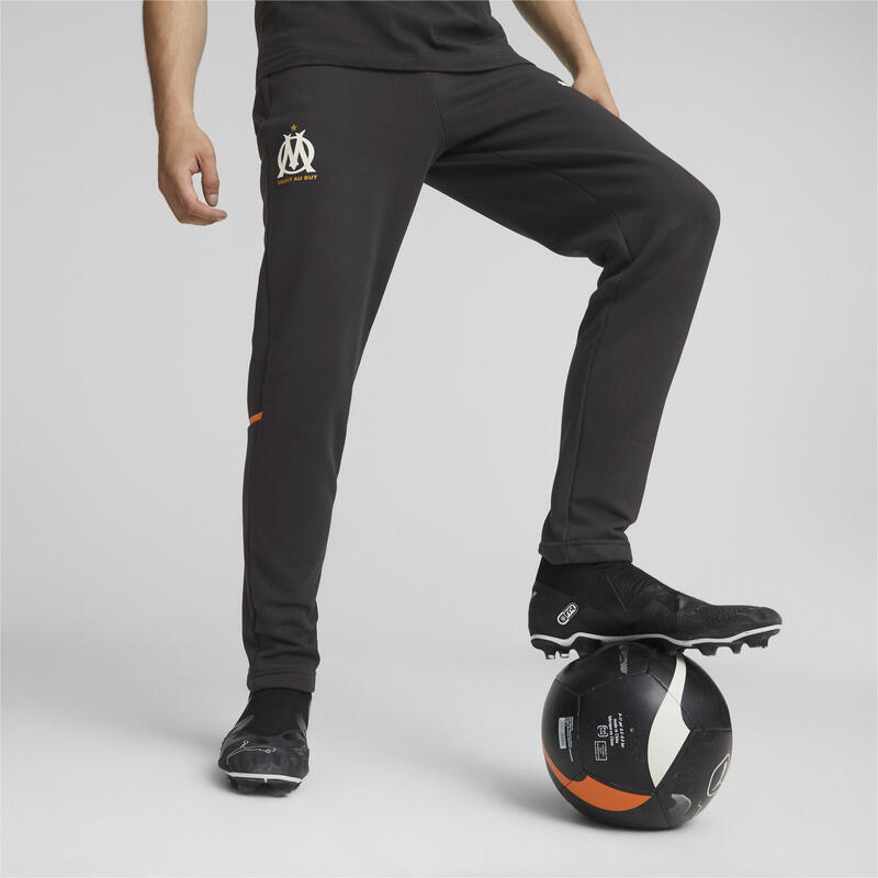 Olympique de Marseille Casuals voetbalsweatpants PUMA Black Rickie Orange