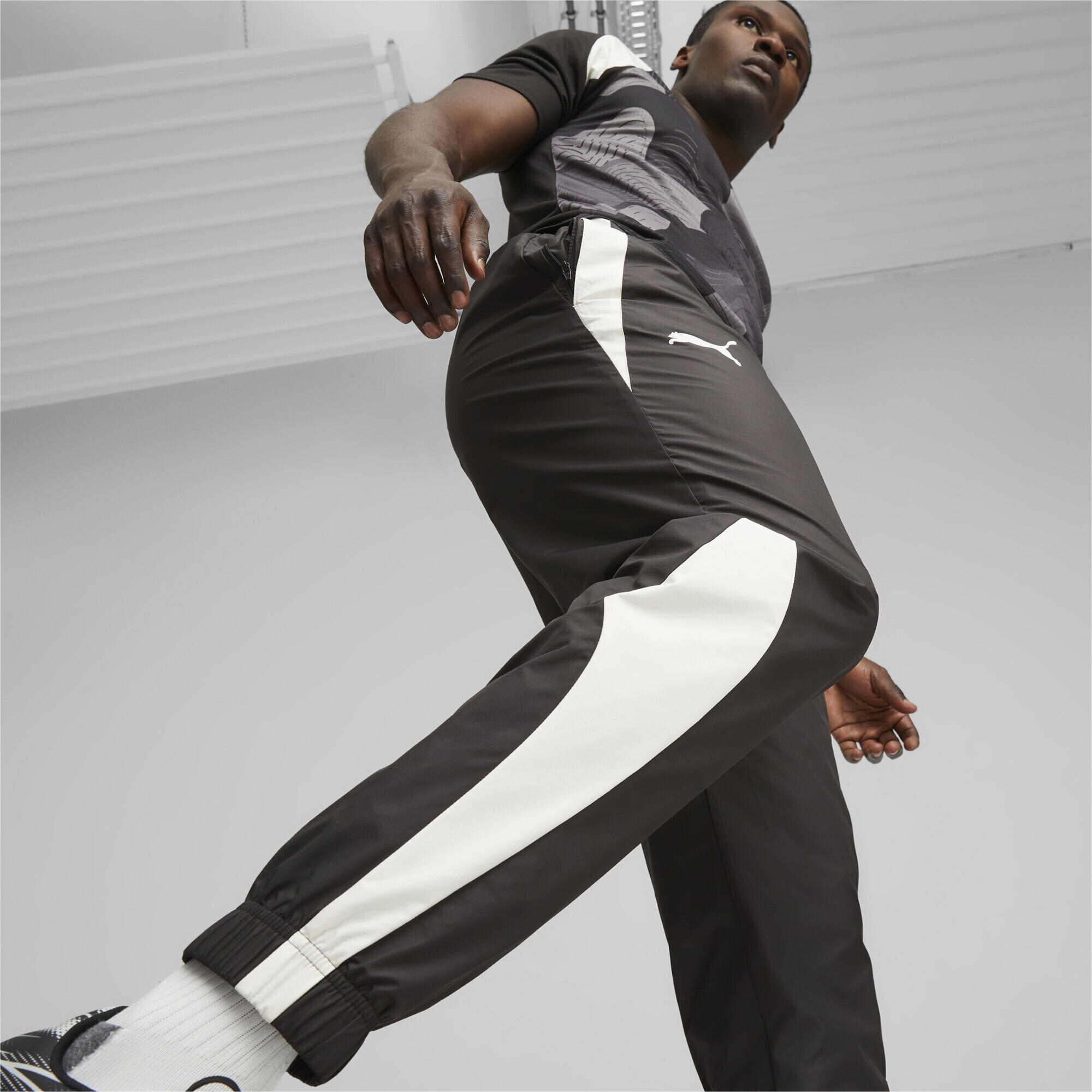 Pantalon d'avant-match 23/24 Olympique de Marseille PUMA Black Flat Dark Gray 5/6