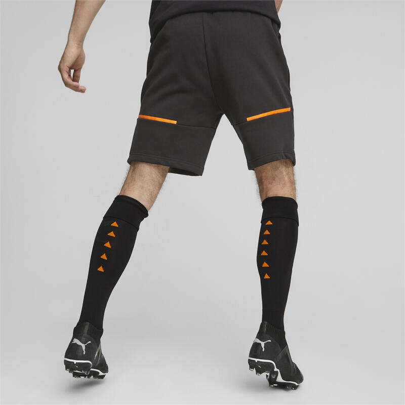 Shorts de fútbol Olympique de Marseille Casuals PUMA Black Rickie Orange