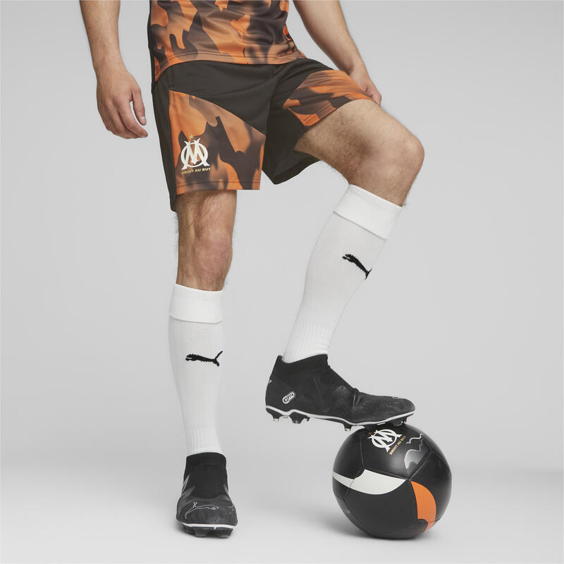 Shorts OM de training de fútbol PUMA Black Rickie Orange