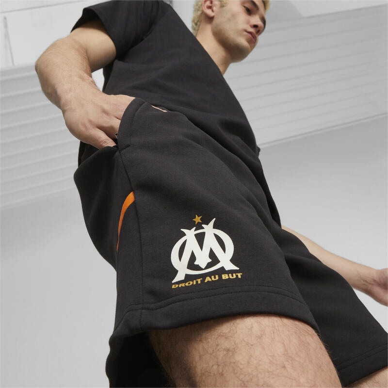 Olympique de Marseille Football Casuals Shorts Herren PUMA Black Rickie Orange