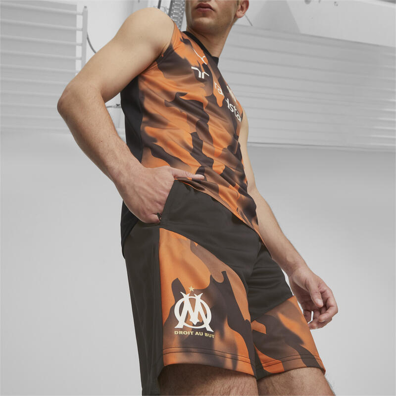 Olympique de Marseille voetbaltrainingsshort PUMA Black Rickie Orange