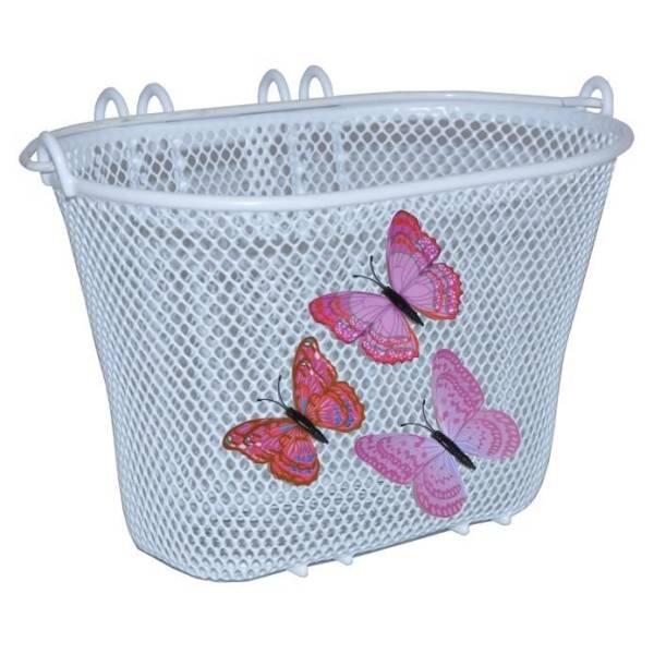 Kosz Na Rower Dla Dzieci Jasmin Butterfly 28 X 20 X 19 Cm - Biały
