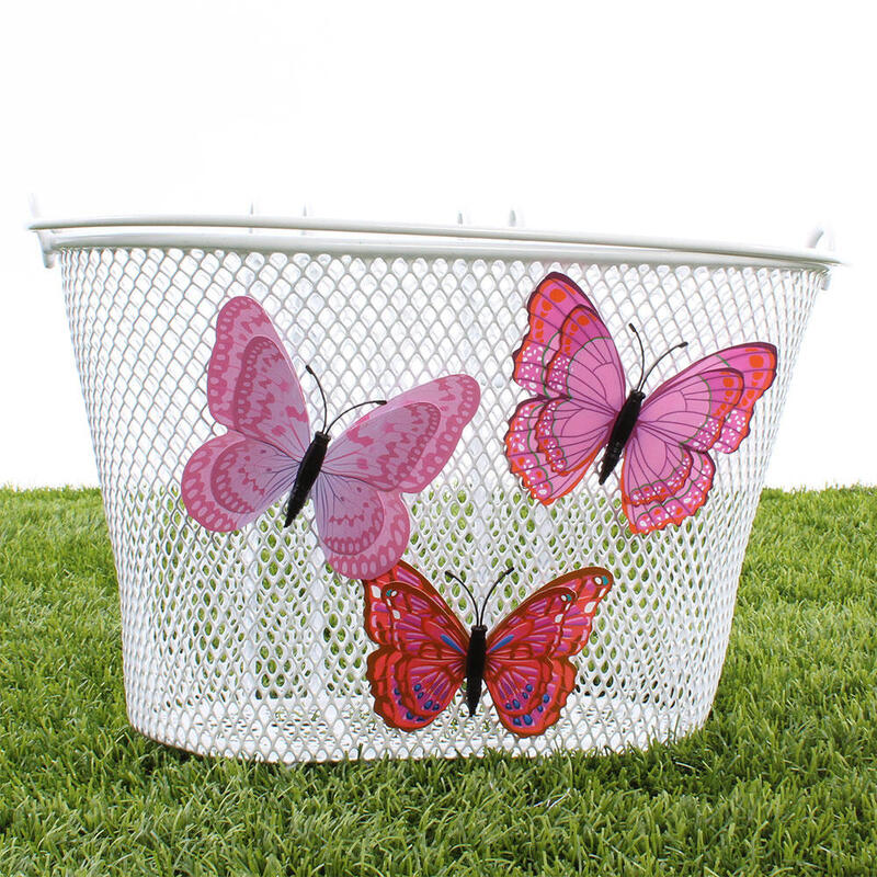 Kinderfahrradkorb Basil Jasmin Butterfly 28 x 20 x 19 cm - Weiß