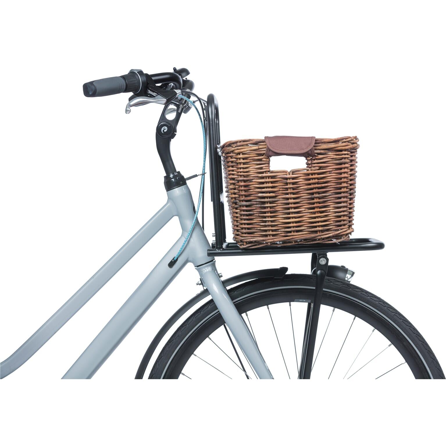 Basil Fahrradkorb Dorset Rattan, Braun 3/4