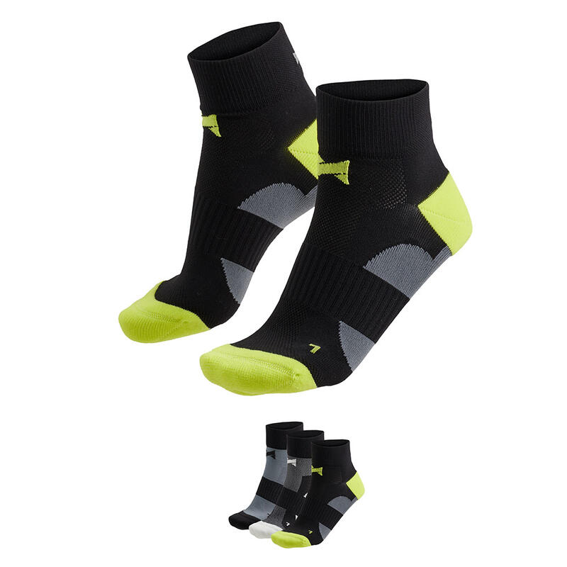 Chaussettes cyclistes longues XTREME noires 3-Paires