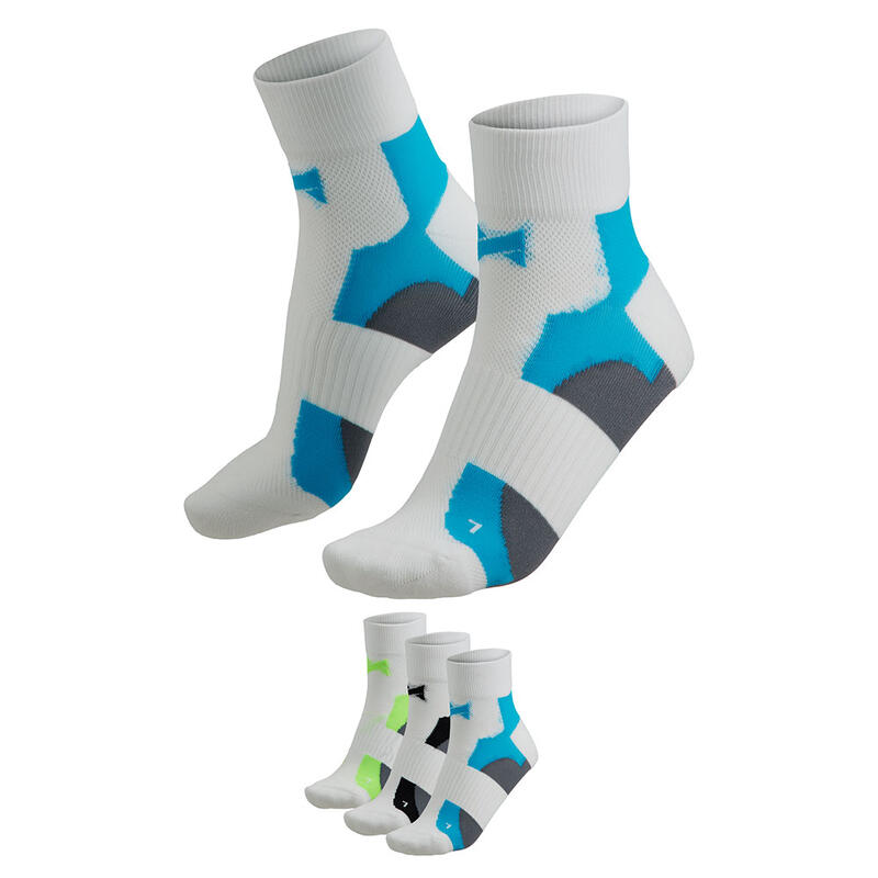 Chaussettes cyclistes longues XTREME blances 3-Paires