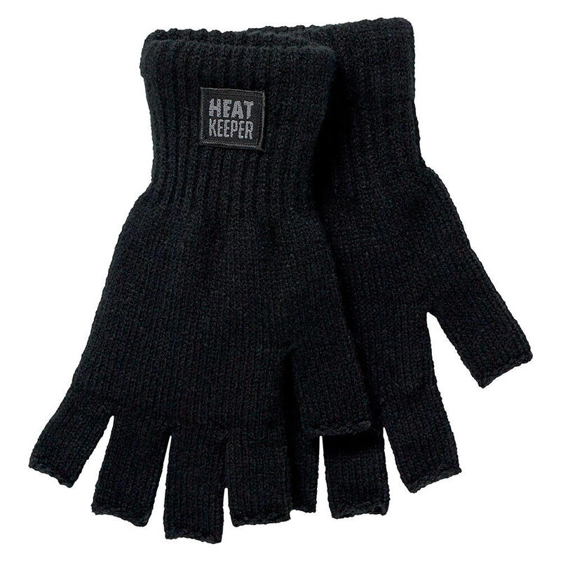 Heatkeeper – Fingerlose Thermohandschuhe Herren – Schwarz – L/XL – 1 Paar –