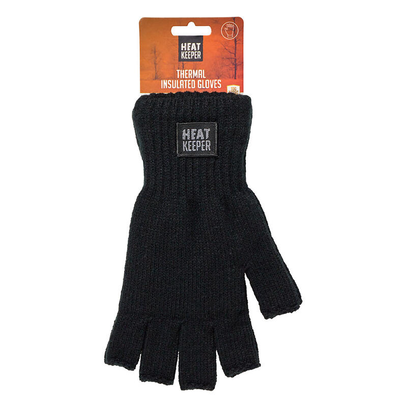 Gants thermiques sans doigts pour hommes Heat Keeper noir