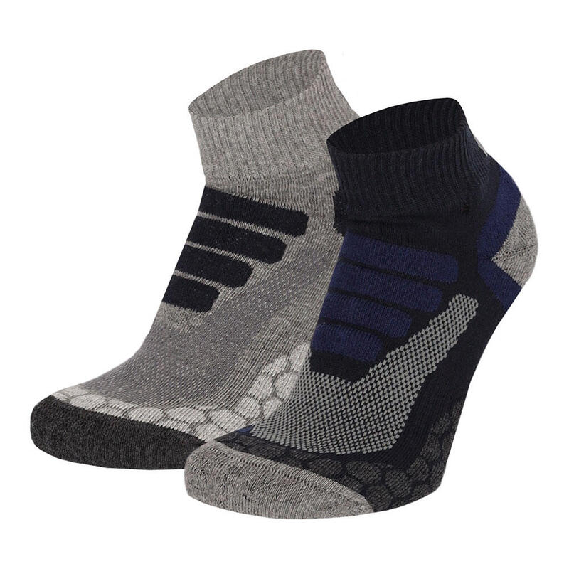 Xtreme – Niedrige Wandersocken – Unisex – Multi Blau – 45/47 – 2 Paar –