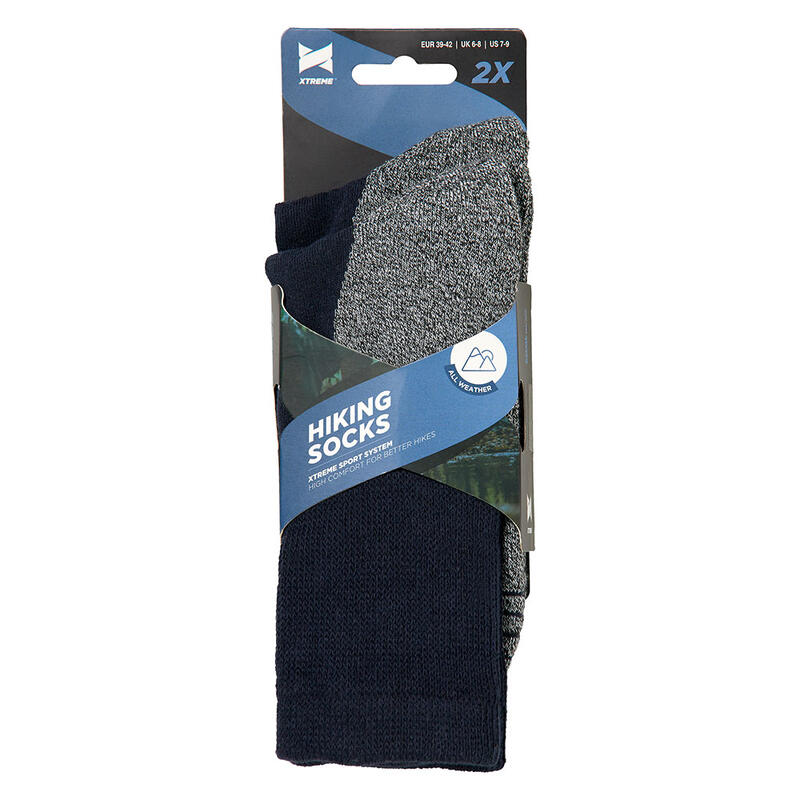 Chaussettes de randonnée Xtreme bleu randonnée 2-Pack