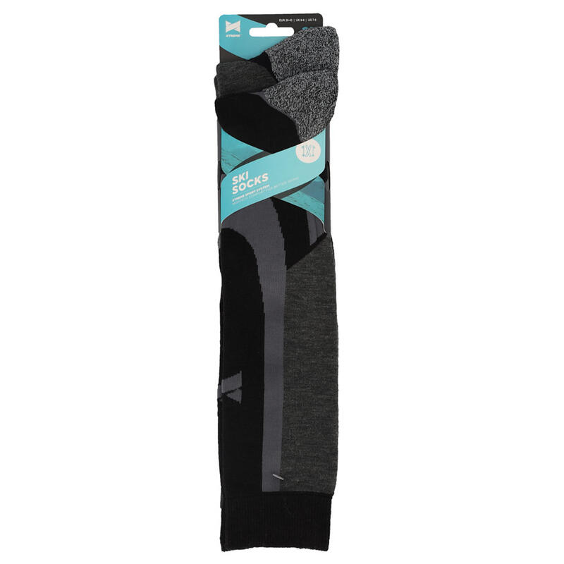 Chaussettes de ski Xtreme unisexes noires (2-PACK)