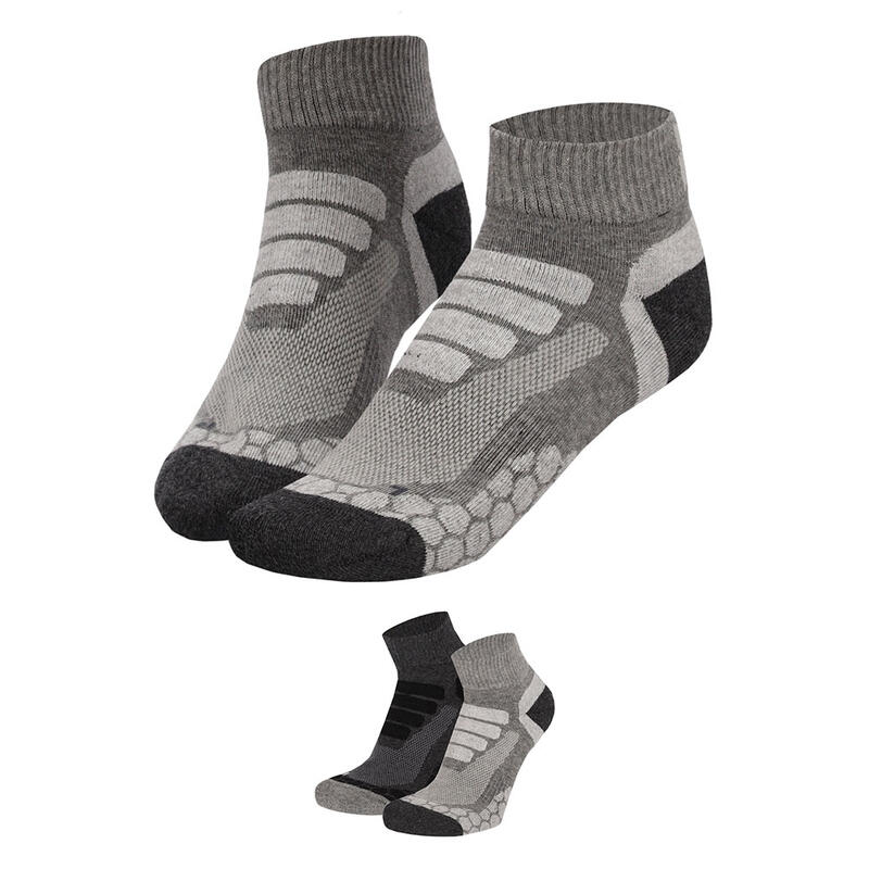 Xtreme - Chaussettes de randonnée basses - Unisexe - Multi gris - 35/38 - 2