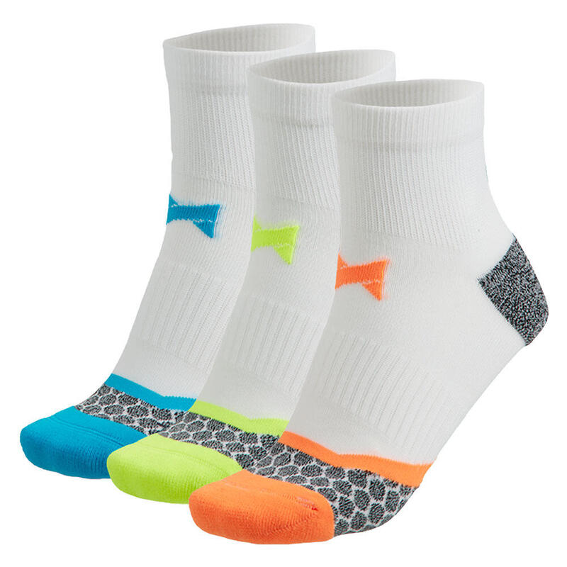 Xtreme Chaussettes de course mi-hauteur 3 paires Multicolore Blanc