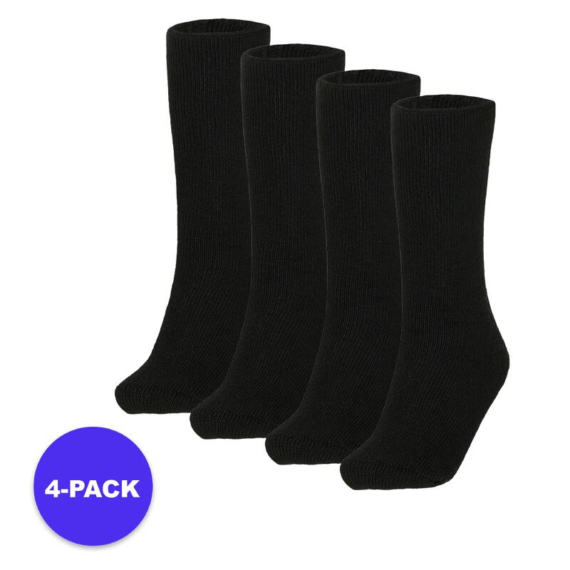 Thermo sokken dames - 4-Paar - Zwart - Hoge dichtheid