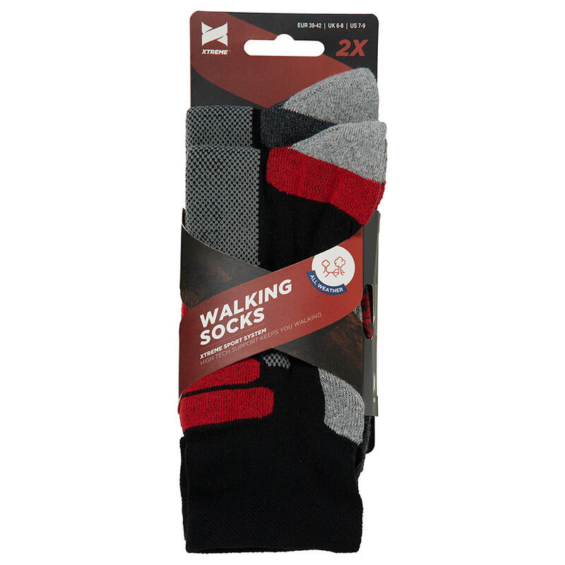 Chaussettes de randonnée Xtreme noires 4-PACK