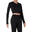 Xtreme - Sport crop top dames - Lange mouwen - Zwart - L - 1-Stuk - Sport top