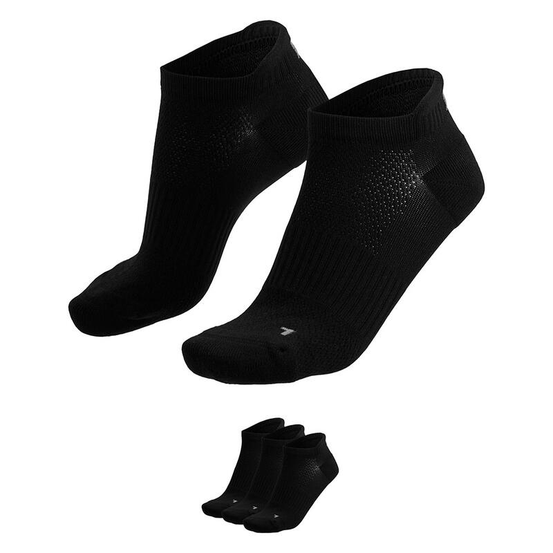 Xtreme - Fitness sneaker sokken - Unisex - Zwart - 35/38 - 3-Paar - Sneaker