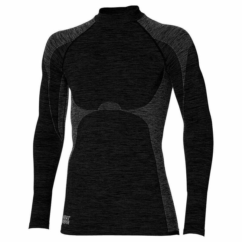 Heatkeeper - Thermoshirt heren - Zwart melange - L - 1-Stuk - Thermo shirt heren