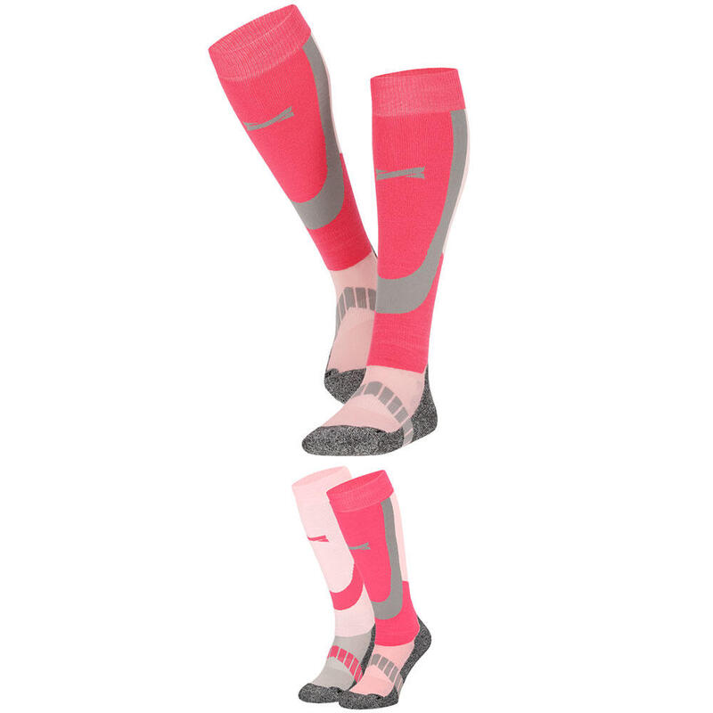 Xtreme unisex ski sokken rosa (2-PACK)