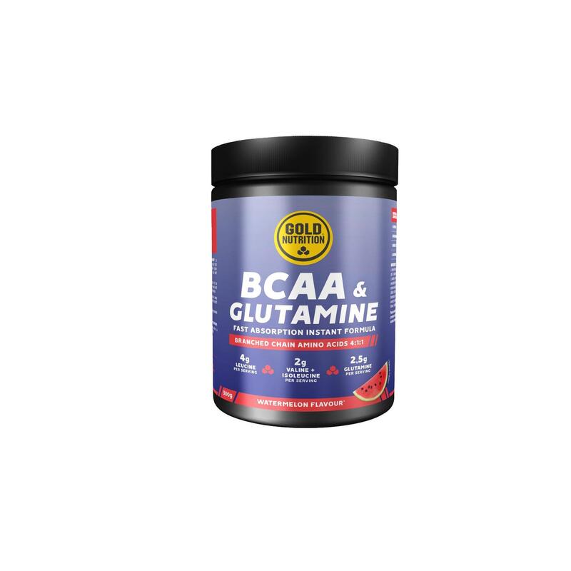 Aminoacizi BCAA & glutamina, GoldNutrition, pepene rosu, 300g