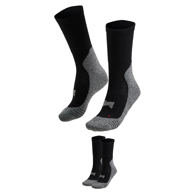 Chaussettes de randonnée noires adultes 2-PACK