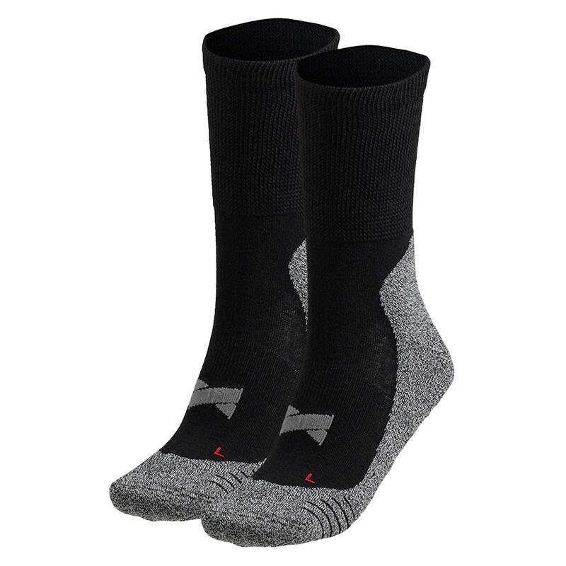 Chaussettes de randonnée noires adultes 2-PACK